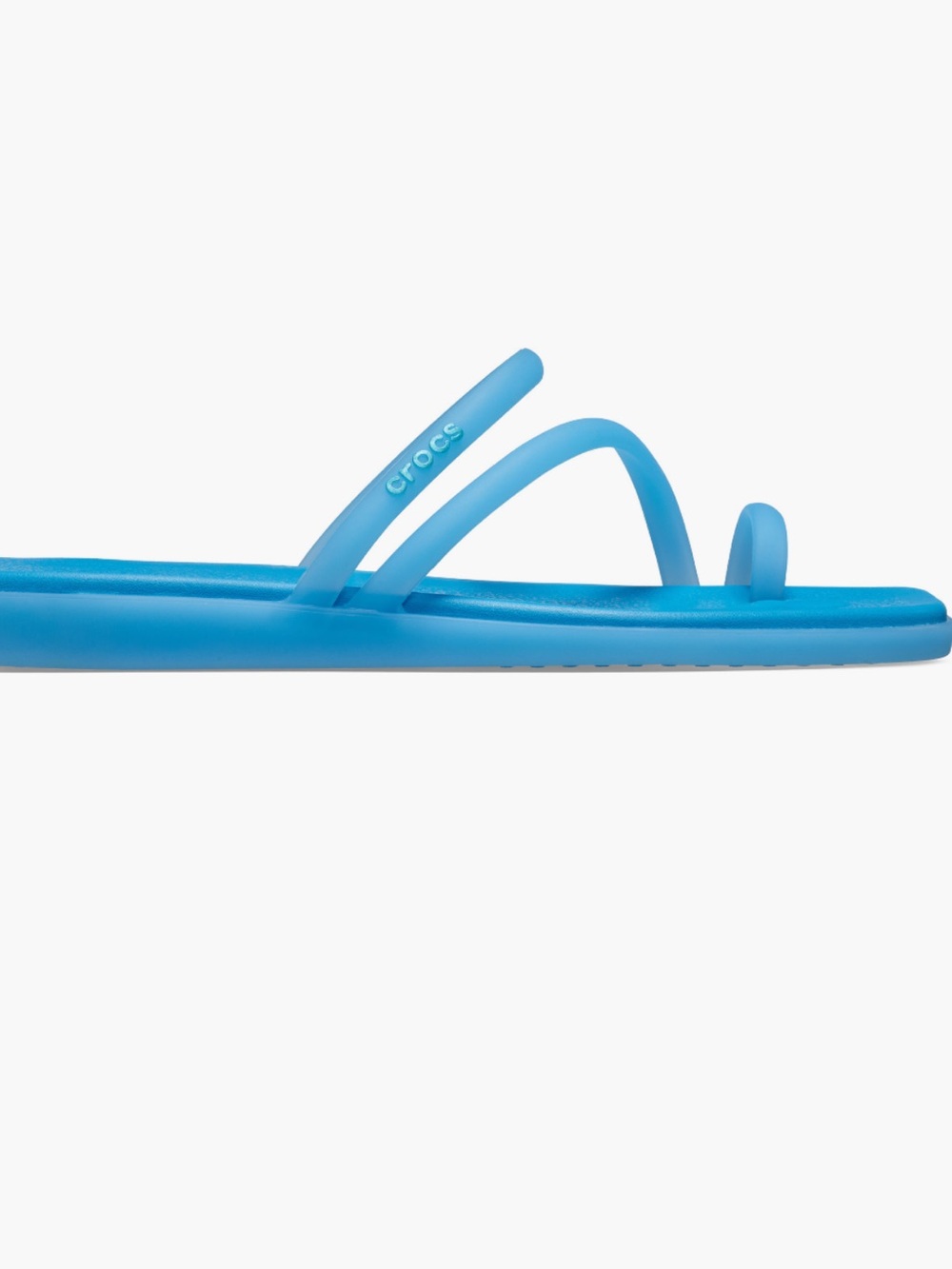 CROCS Women's Slim Strappy Flip Flops Toe loop sandal in Miami Frosted Blue NWT - Picture 5 of 10